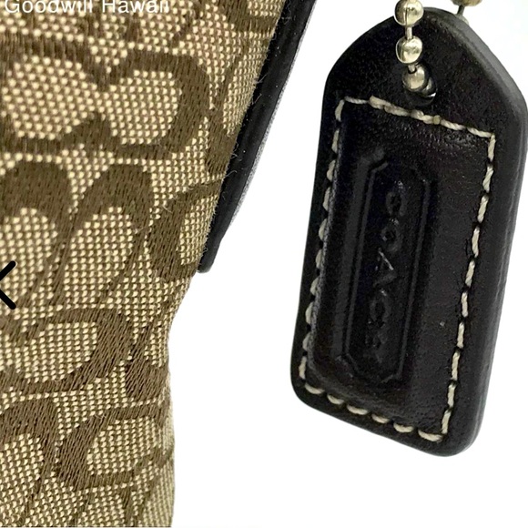 Coach Phoebe E3K-4771 Authentic Brown Logo Mini Bag Purse, silver hardware - Picture 6 of 12